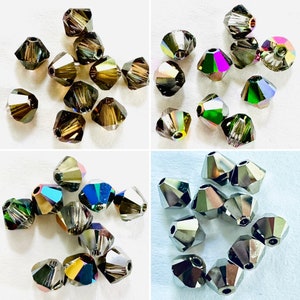 4mm Swarovski 5328 Bicone Crystal Beads in Limited Edition Colors - RARE