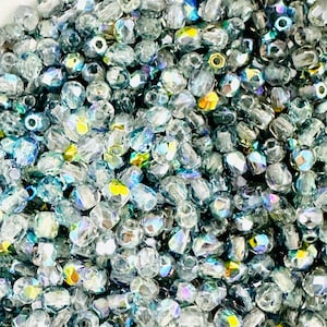 Cuentas Prensadas De Vidrio Checo, Cuentas Pulidas Al Fuego De