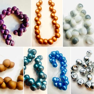 Czech 8mm and 9mm Top Drilled Rounds Mushroom Button Beads, DIY Jewelry Making, Beading Kumihimo, Stringing