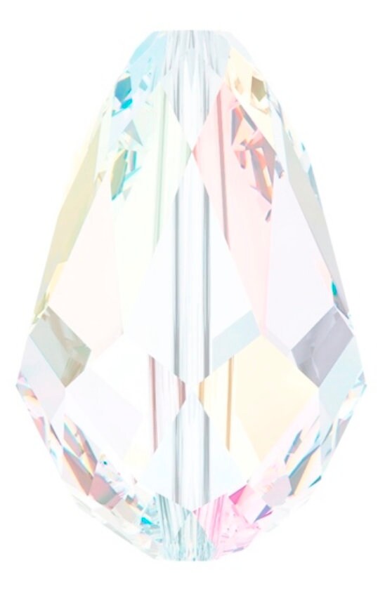 Swarovski 5500 Faceted 12 X 8mm Crystal AB Pearshape Tear Drop 