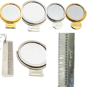 Judith Leiber Accessories: Mirror, Comb Made in Italy (New without tags), Silver or Gold