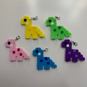 Dinosaur Perler Bead Keychains - Etsy