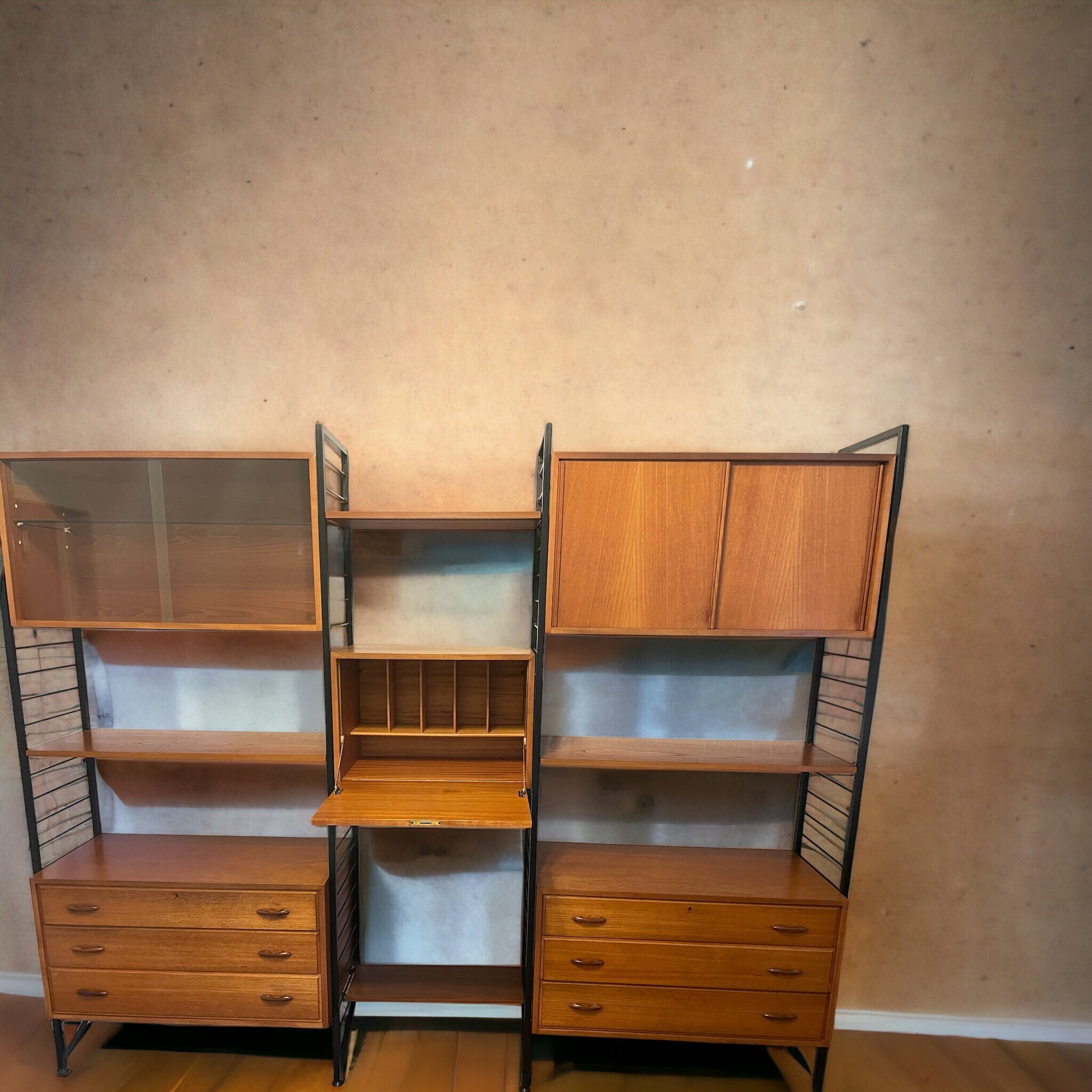 Ladderax 3 Bay Unit Shelving System Bookshelf Storage Heals for Staples