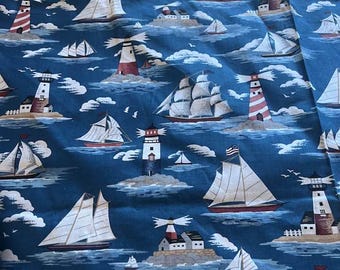 Tessuto a tema nautico di Classic Cottons 1996