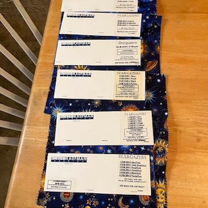 Robert Kaufman &quot;stargazers&quot; - #2 lot of 7 fabric sample squares