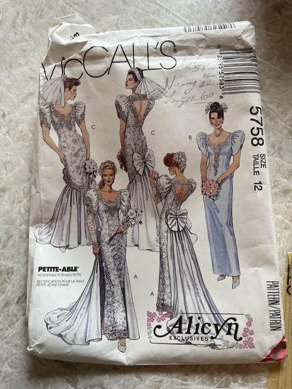 McCalls pattern 5958 - wedding/formal dress pattern
