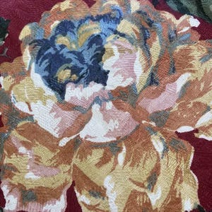 Burgundy floral fabric by 5th ave designs