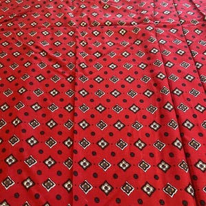 Red and black paisley lightweight fabric