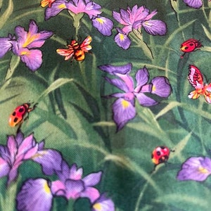 Marienkäfer, Schmetterlinge, Honigbienen und Orchideen stoff