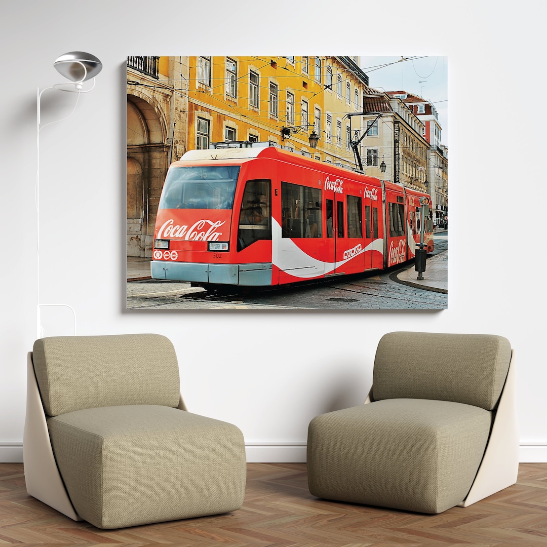 Lisbon Coca-cola Streetcar Printable Wall Art, European Photography ...