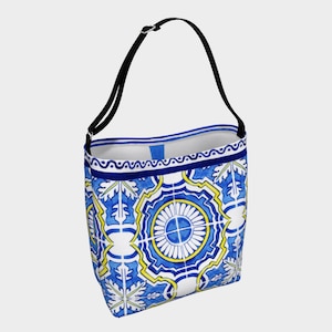Portuguese Style Messenger Bag - Azulejo Collection Tote - Gift Idea for Her