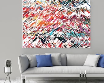 Abstract Wall Art Print: Spring Color Burst Digital Painting