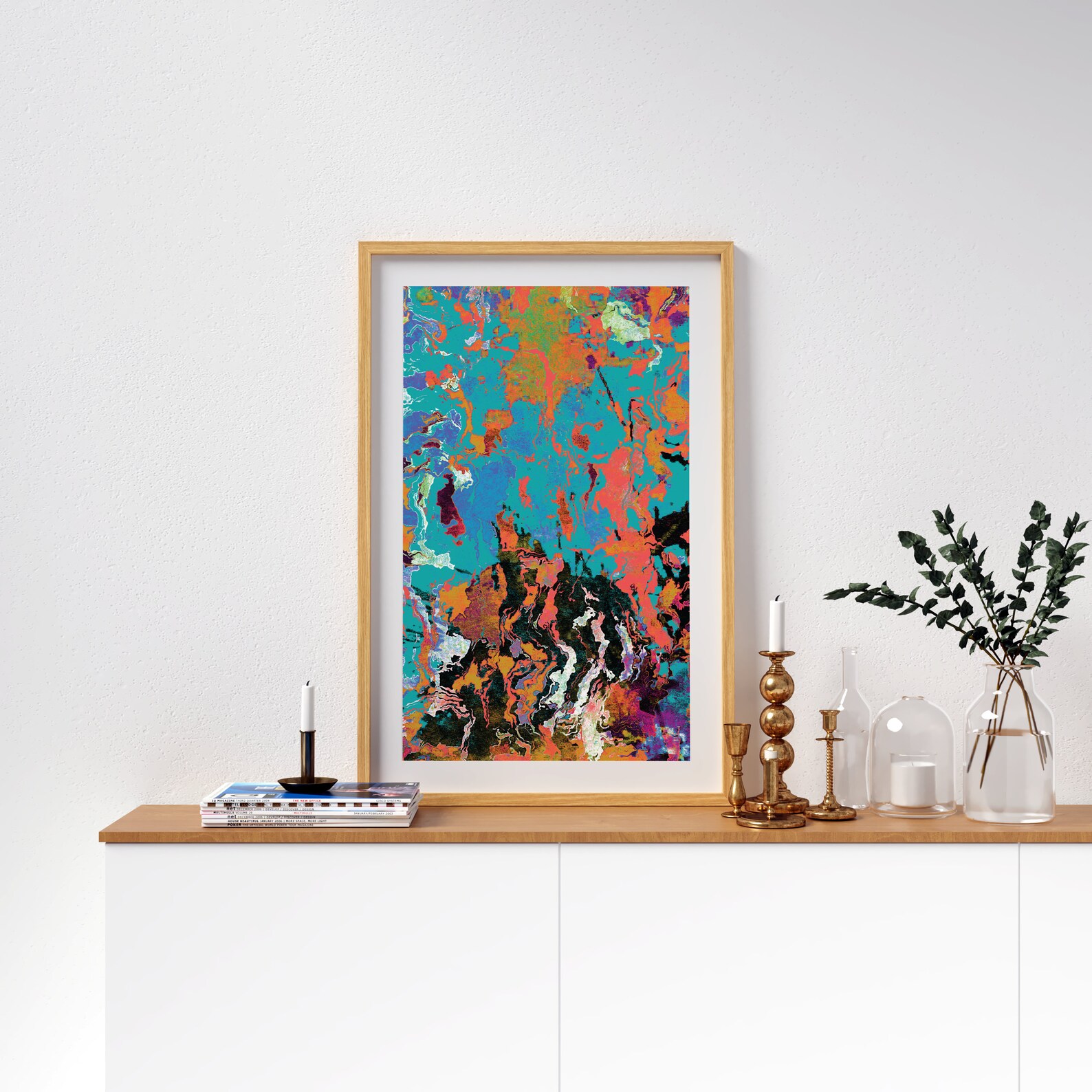 Abstract Paint Digital Art Poster Graphic Poster Digital Art Etsy