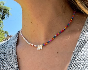 Beaded Name Necklace - Etsy
