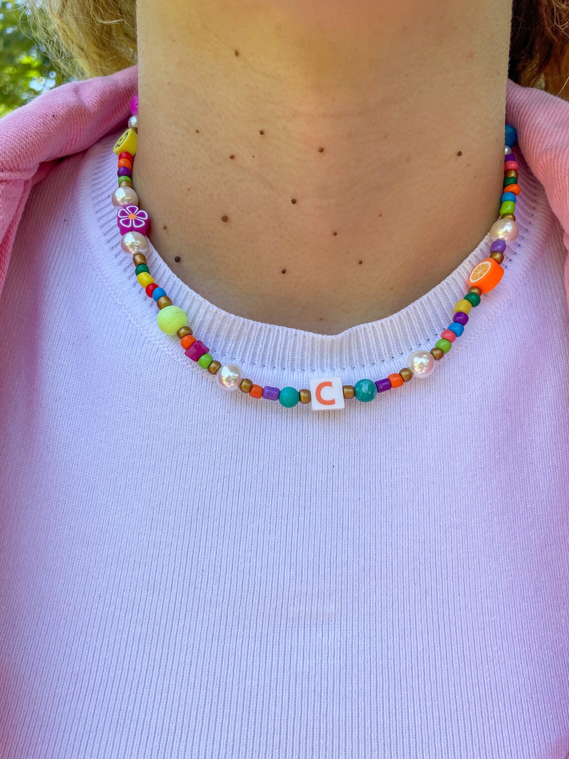 Fun random necklace funky necklaces 90s beaded colorful Etsy