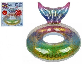 Glitter Filled Mermaid Tail Swim Ring