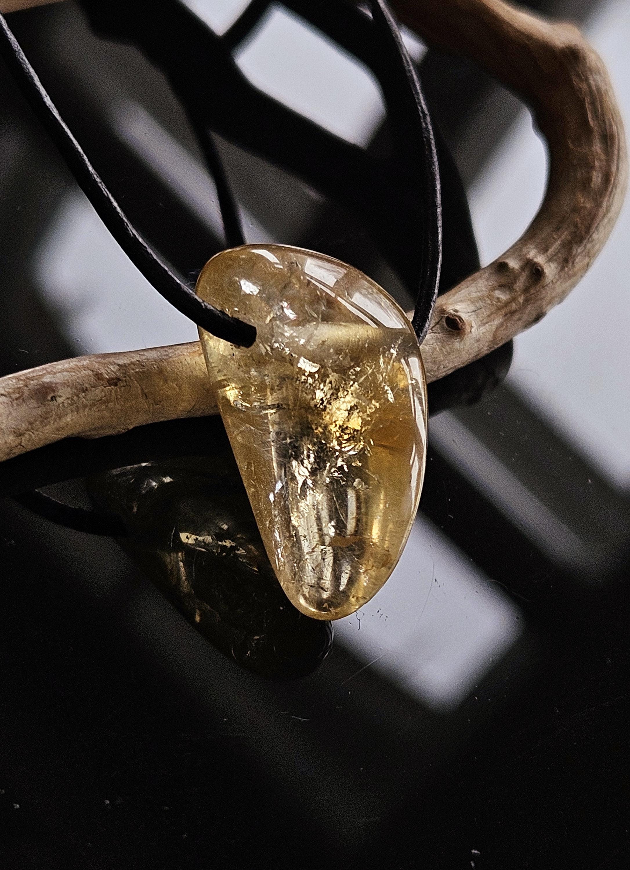 ゴールデンヒーラー、シトリン入りロッククリスタル、29 x 15 x 12 mm