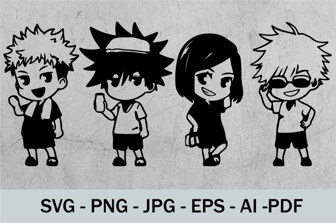 Jujutsu Kaisen svg anime svg Clipart Instance donwload | Etsy