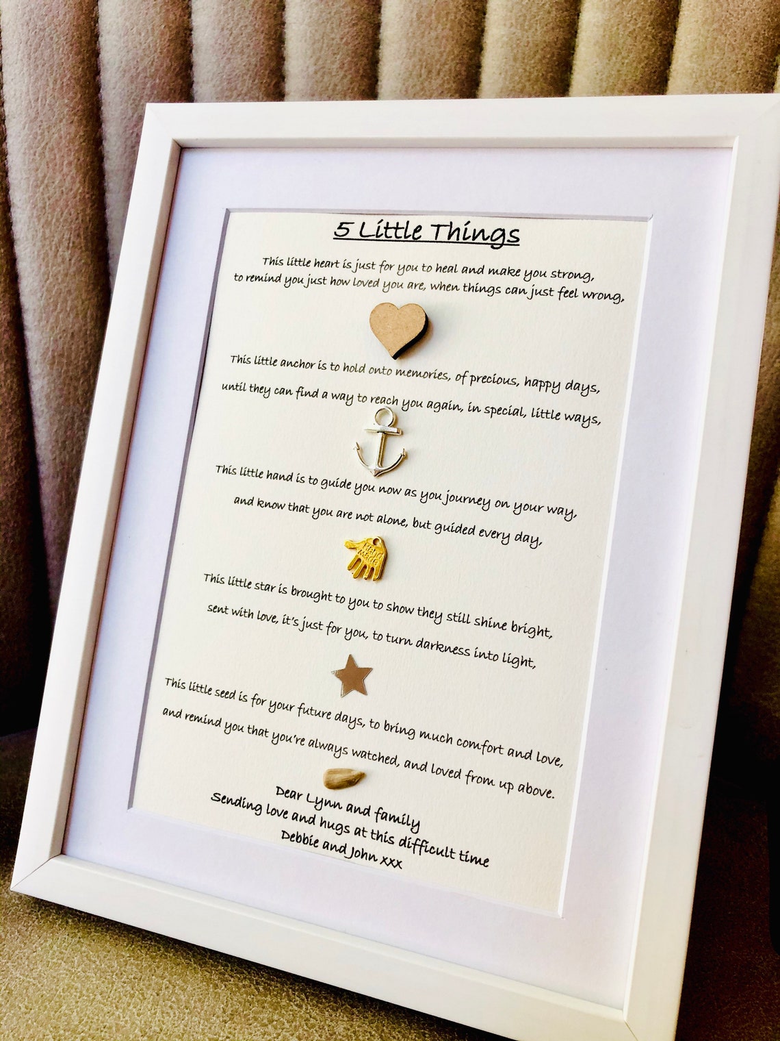 Sympathy Condolence Gift Bereavement Gift Personalised 8x6 Etsy