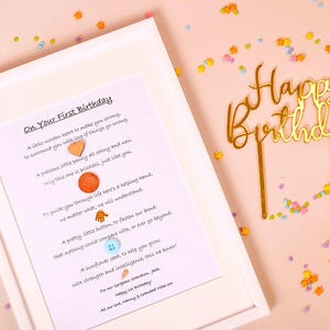 Personalised Baby's 1st Birthday Poem Print, A4 or 10x8 inch Wall Art for Boy or Girl, Framed Keepsake, Baby’s First Birthday, Nursery