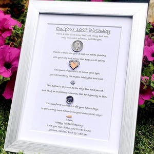 Personalised Milestone Birthday Gift, Handmade Keepsake Gift (8x6 inch Framed Option Available)