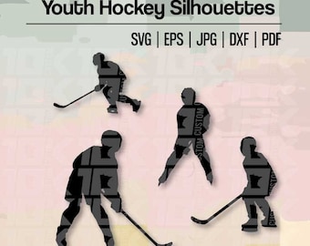 Youth Hockey Silhouette | Digital Download Bundle