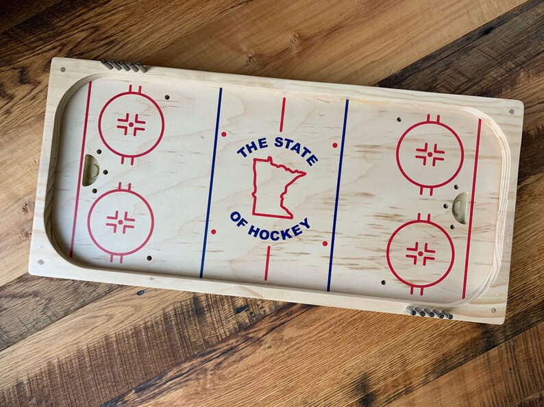 Penny Hockey Wooden Game Etsy
