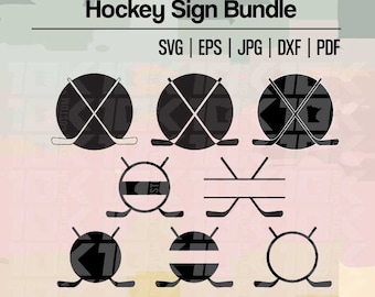 Hockey Sign Digital File Bundle - 40 Files Total!