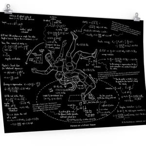 Girls' Wrestling Poster-Gift For Wrestler-Wrestling Wall Art-Wrestling Coach Gift-Freestyle Wrestling-Greco-Roman-Folkstyle-Physics Poster