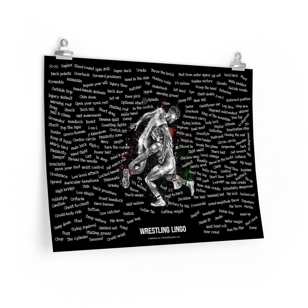 Wrestling Lingo Postergift for Wrestlerwrestling Coach Etsy