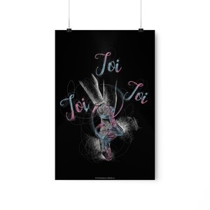 Ballet Poster-Gift For Ballerina-Ballet Teacher Appreciation Gift-Ballet Wall Art-Ballerina Illustration-Toi Toi Toi-Opera-Color Version