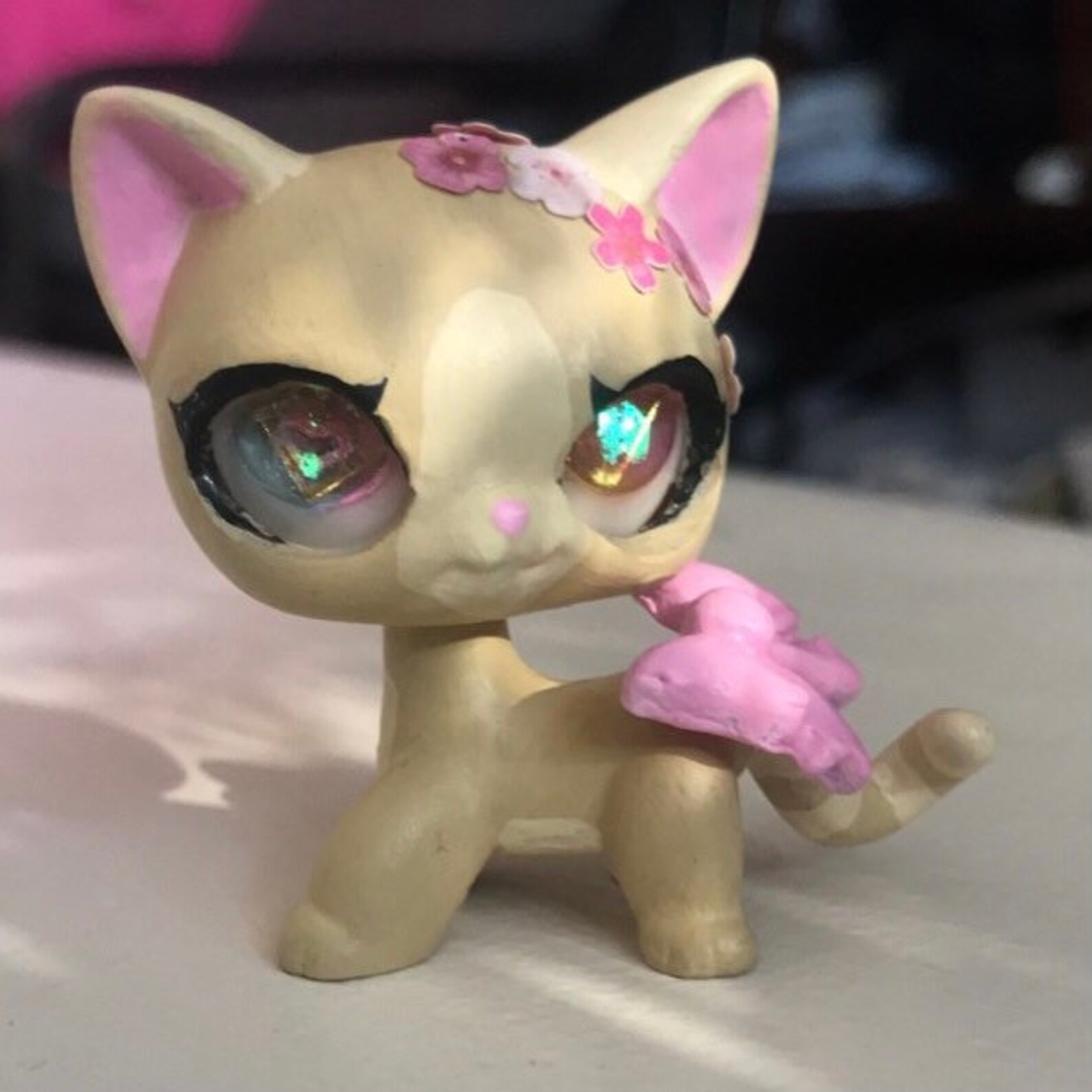 Littlest pet shop custom Glass eye blossom shorthair cat Etsy