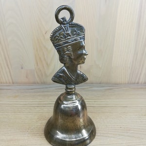Table Bell, Bronze Bell with Figurine Handle