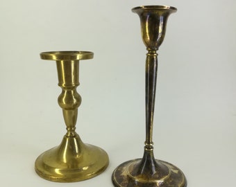 Brass Candlesticks, Christmas candlesticks, Vintage Candlesticks