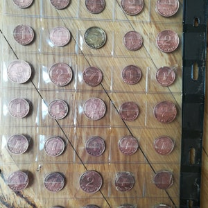 Germany  Coins, 1,2,5 Pfennig in Coin Cases