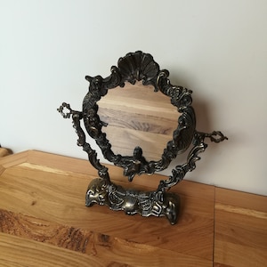 Vintage Bronze Table Mirror