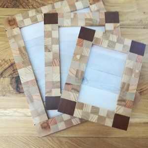 Vintage Fotorahmen aus Holz, dreier Set.