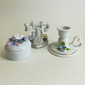 Vintage Ceramic Miniatures, Dollhouse Miniatures, Christmas Decoration