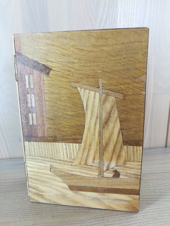 Wooden Jewellery Box, Decorative Wood Box, Wooden Book