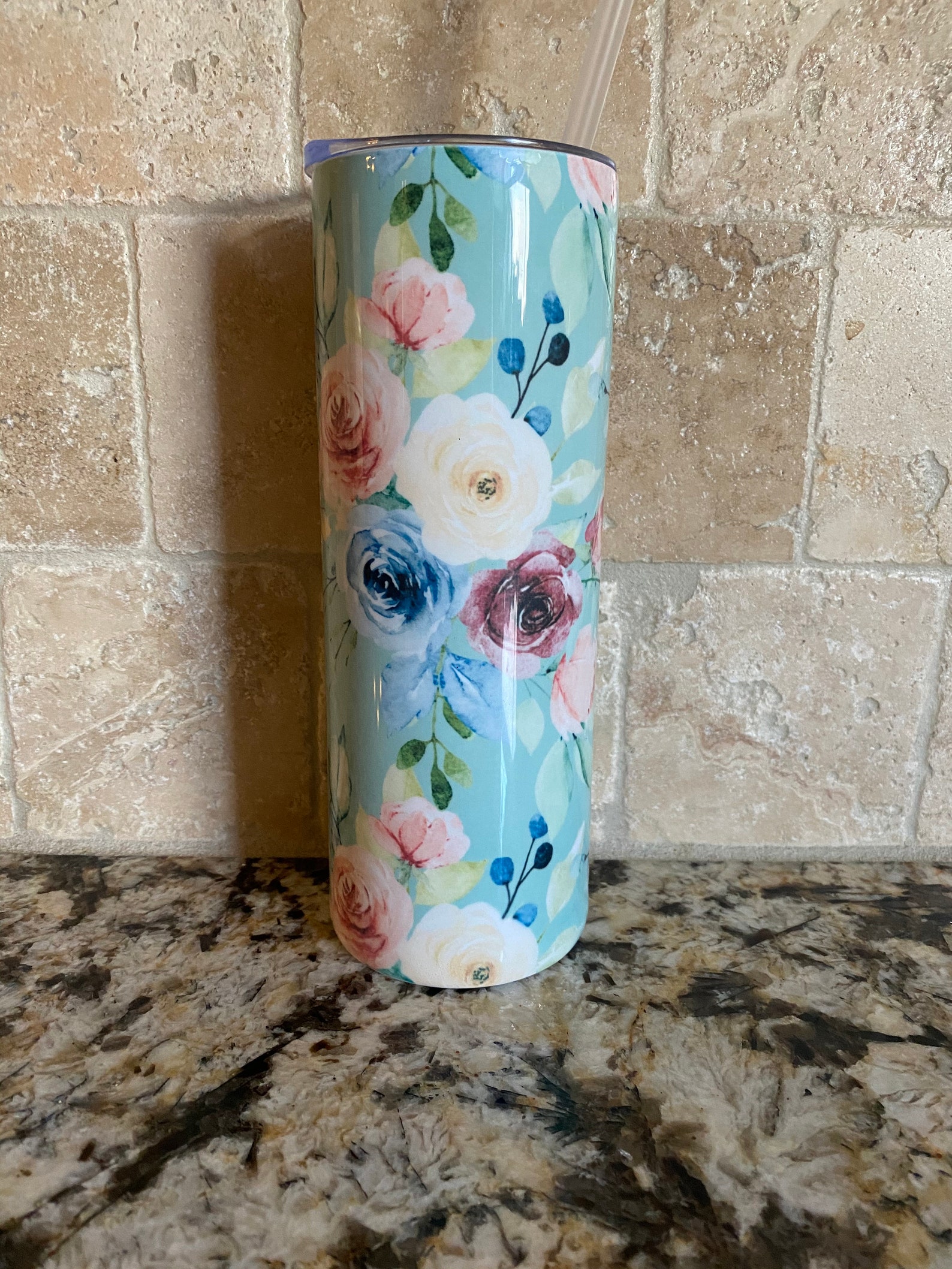 Floral Tumbler Etsy