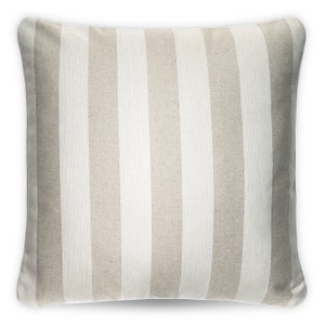 Annabelle, 5 cm stripe Cushion Cover with White Piping