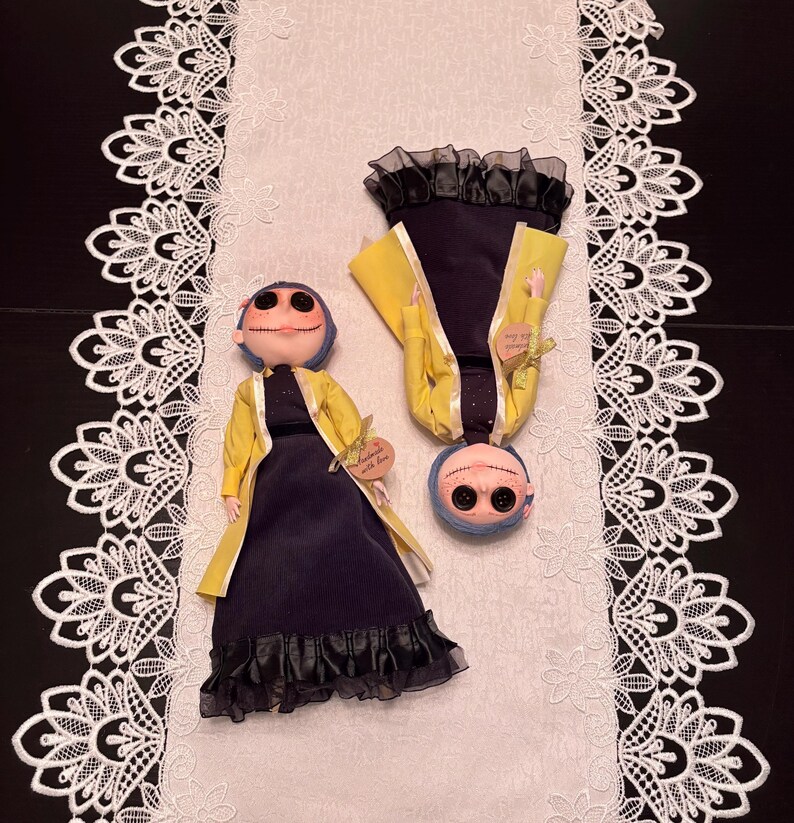 Handmade Coraline Art Doll, Creepy Collectible, Fan Art Bild 6