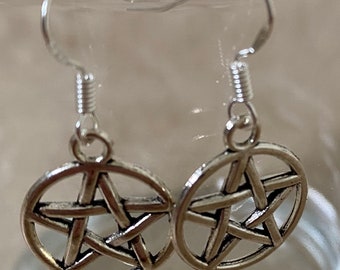 Silver Pentagram earrings