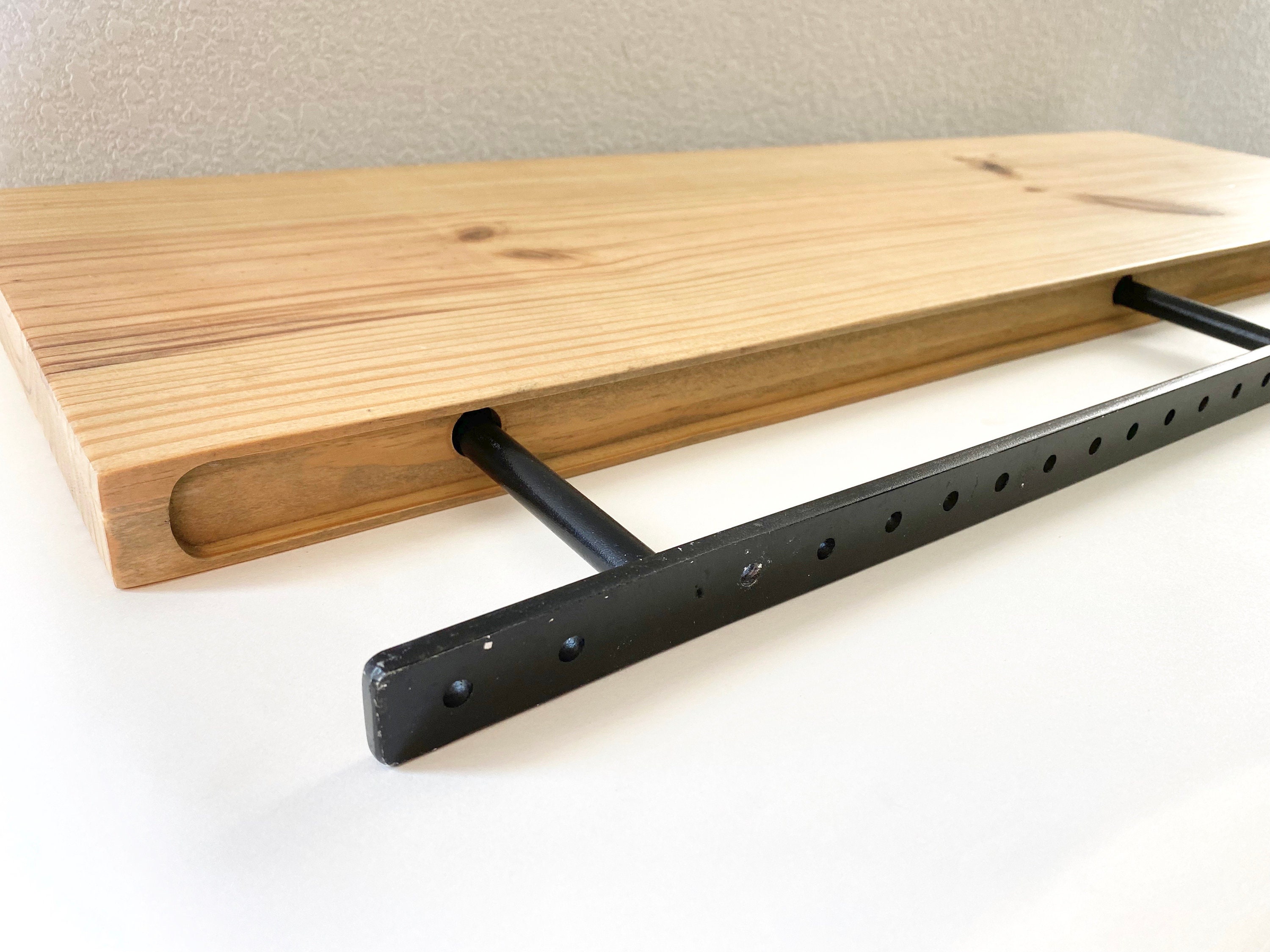 6in DEPTH Solid Wood Floating Shelf HEAVY DUTY Concealed Etsy