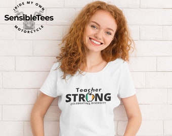 TEACHER strong with Irish FLAG Celebrating Diversity Unisex T-Shirt  PERSONALIZED With Your Flag