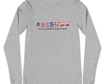 AmeRICAN - You can't say 'American' without the 'RICAN' Short-Sleeve Unisex T-Shirt