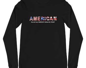 AmeRICAN - You can't say 'American' without the 'RICAN' Short-Sleeve Unisex T-Shirt
