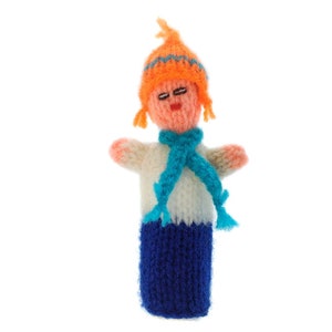 Andean Alpenmann finger puppet puppet theatre for playing and learning from wool knits for children and babies