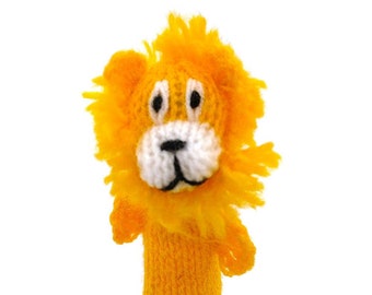 Lion finger puppet puppet theater for playing and learning from wool knits for children and babies