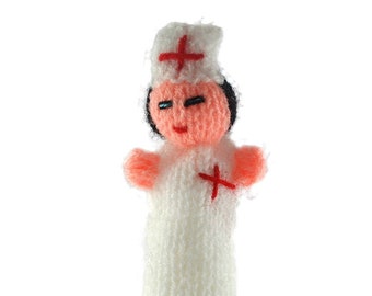 Nurse finger puppet puppet theater for playing and learning from wool knits for children and babies